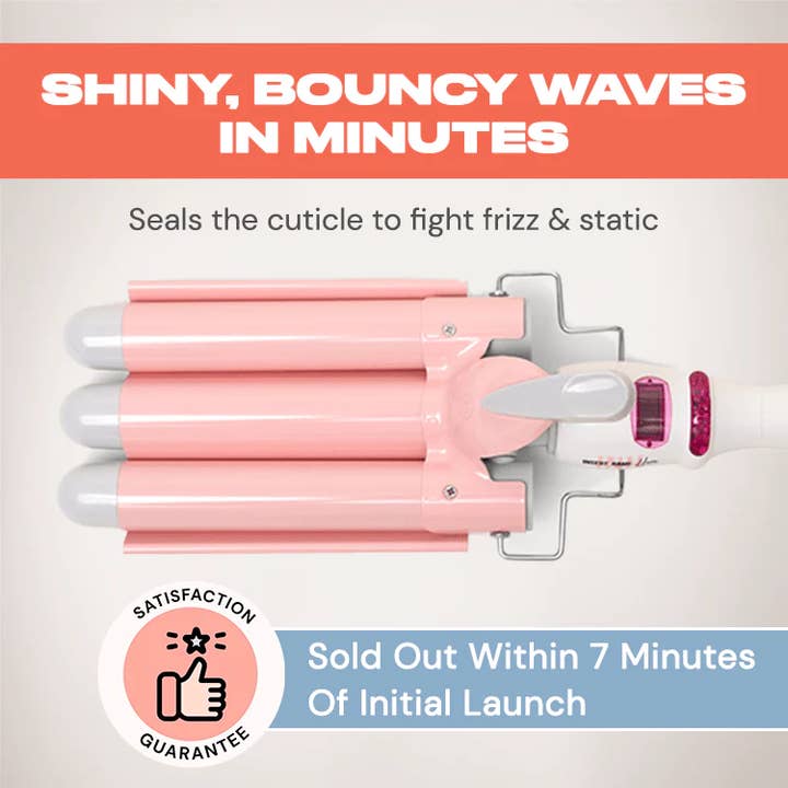 INH Hair - Wholesale Curling Iron/Wand - Insert Waves Here Triple Barrel Hair Waver Hot Tool4