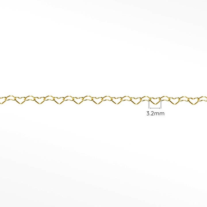 Engros hjertegul guldfyldt kæde til permanente smykker solgt i tommer for engroshandel hos Nina Wynn Pro Shop