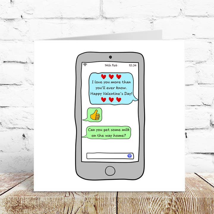 Swizzoo Cards - Vente Cartes de Saint-Valentin - Carte d'anniversaire amusante SWIZZOO, carte de Saint-Valentin, carte d'anniversaire Love You Instagram Messaging Facebook Whatsapp pour petit ami, mari, partenaire, fiançailles romantiques1