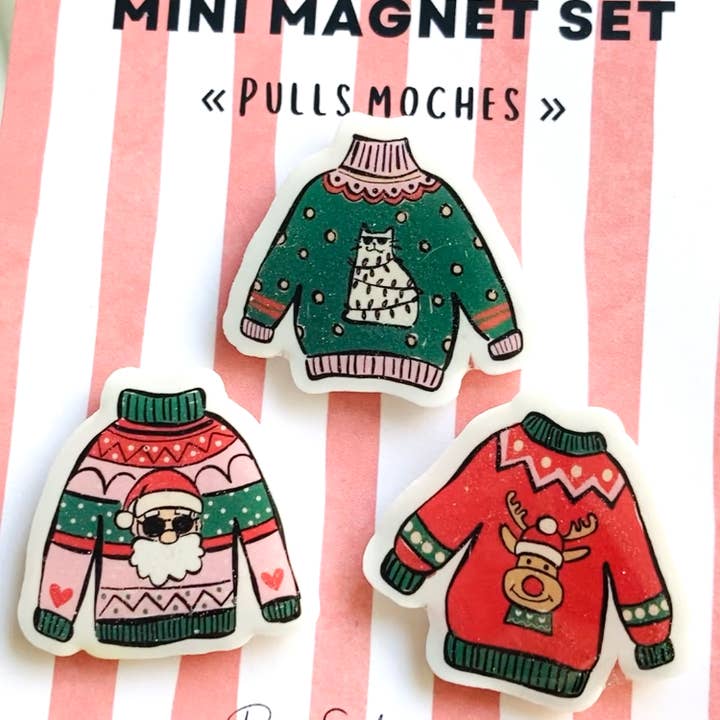 Rio Soléy - Wholesale Magnet - Handmade Mini Magnet Set – Ugly Sweaters (Pulls Moches)1