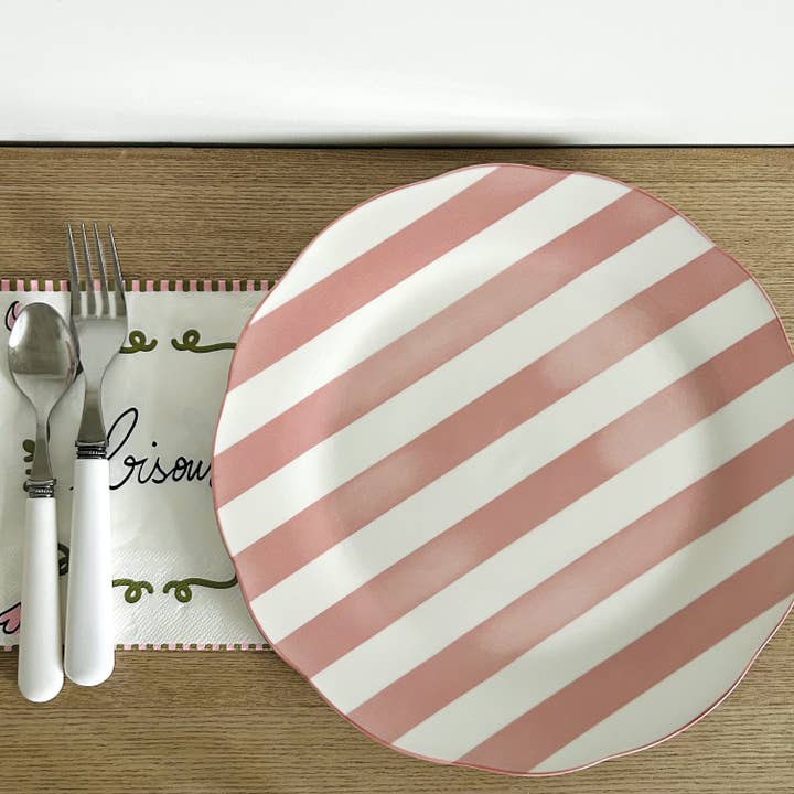 Opjet Paris - Wholesale Dinner Plate - Set of 4 pink trattoria dinner plates D26.7cm4