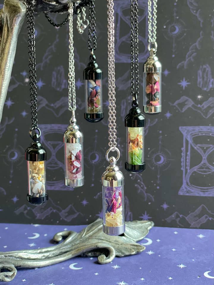 Intention Spell Necklace / Bewitch Bliss Empower Prosperity for wholesale by Vampire Unicorns
