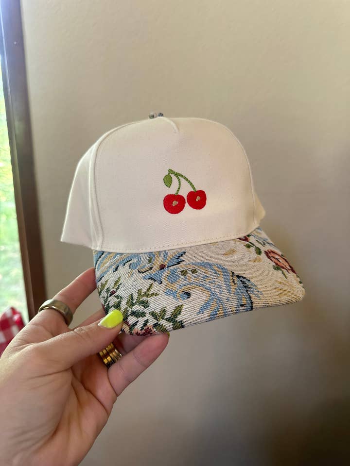 FLORAL PRINT BALL CAP for wholesale by Chap and Graham Designs