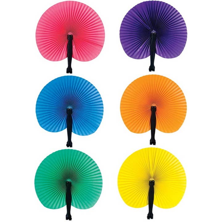 Ventilateurs de couleur unie de forme ronde en vrac pour la vente par Label & Decore