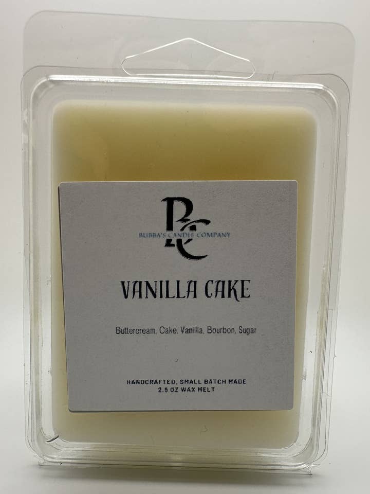 Vanilla Cake 2.5oz Handcrafted Wax Melt for wholesale by Bubba's Candle Company