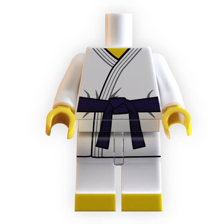 Corps de Minifig de Karaté Ceinture Violette pour la vente par B3 Customs