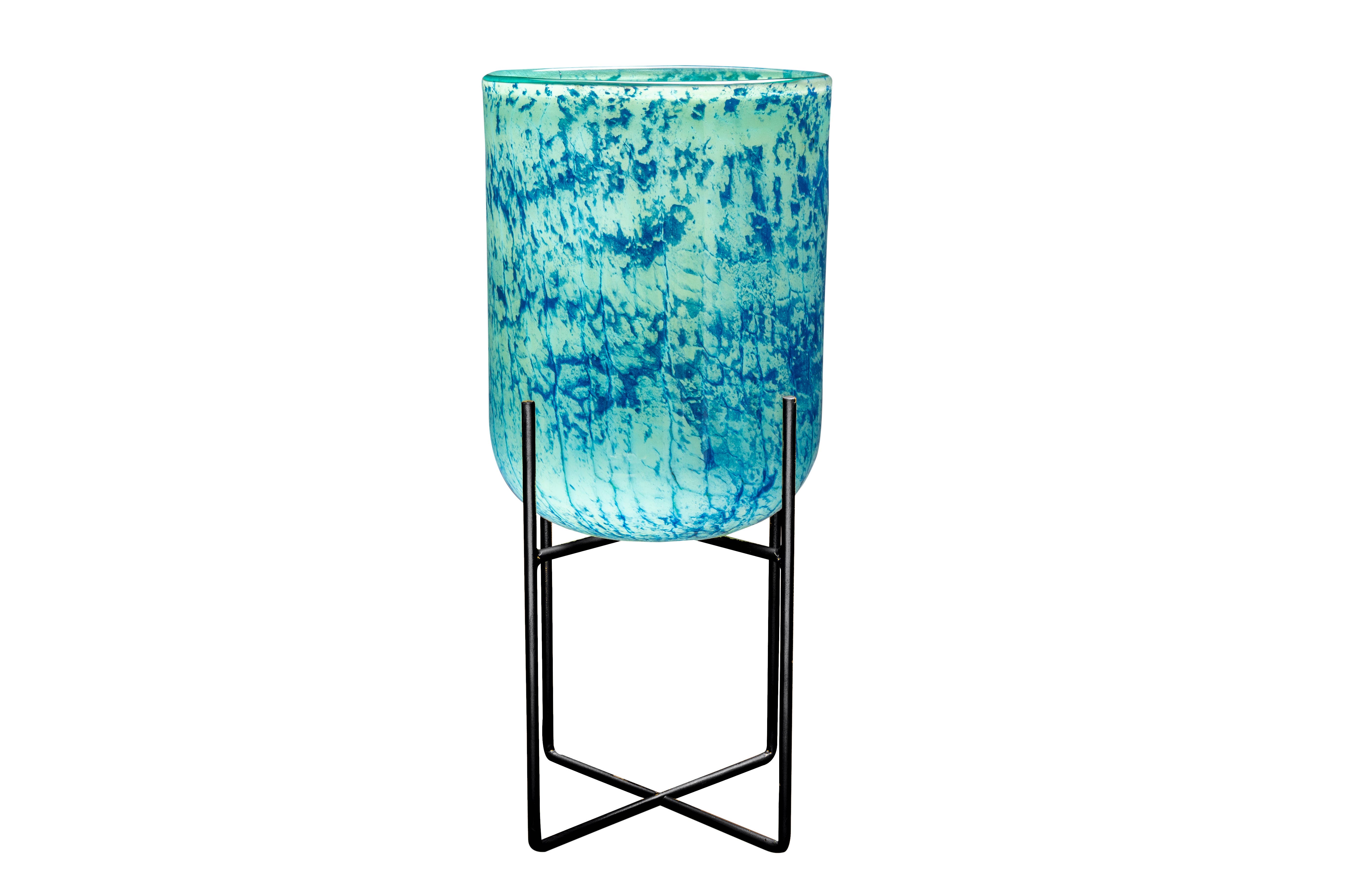 ApricotMint - Wholesale Plant Pot - Mid Century Style Hand Blown Art Glass Planter, Lake Green4