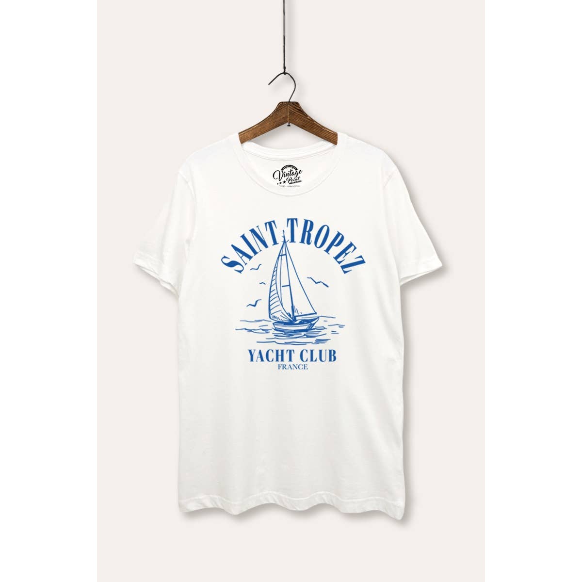 VINTAGE POINT USA - Wholesale T-Shirt (Graphic) - Women's - SAINT TROPEZ YACHT CLUB GRAPHIC BASIC T-SHIRT0