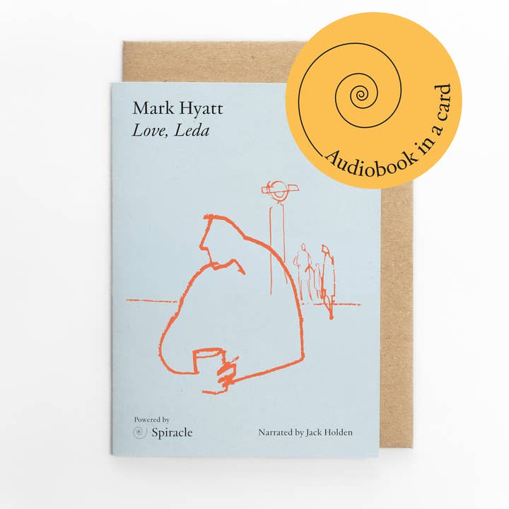 Audiobook in a Card: Love, Leda by Mark Hyatt for wholesale by Spiracle Audiobooks