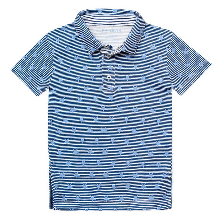 Stars & Stripes Boy's Polo Shirt for wholesale by Joy Street