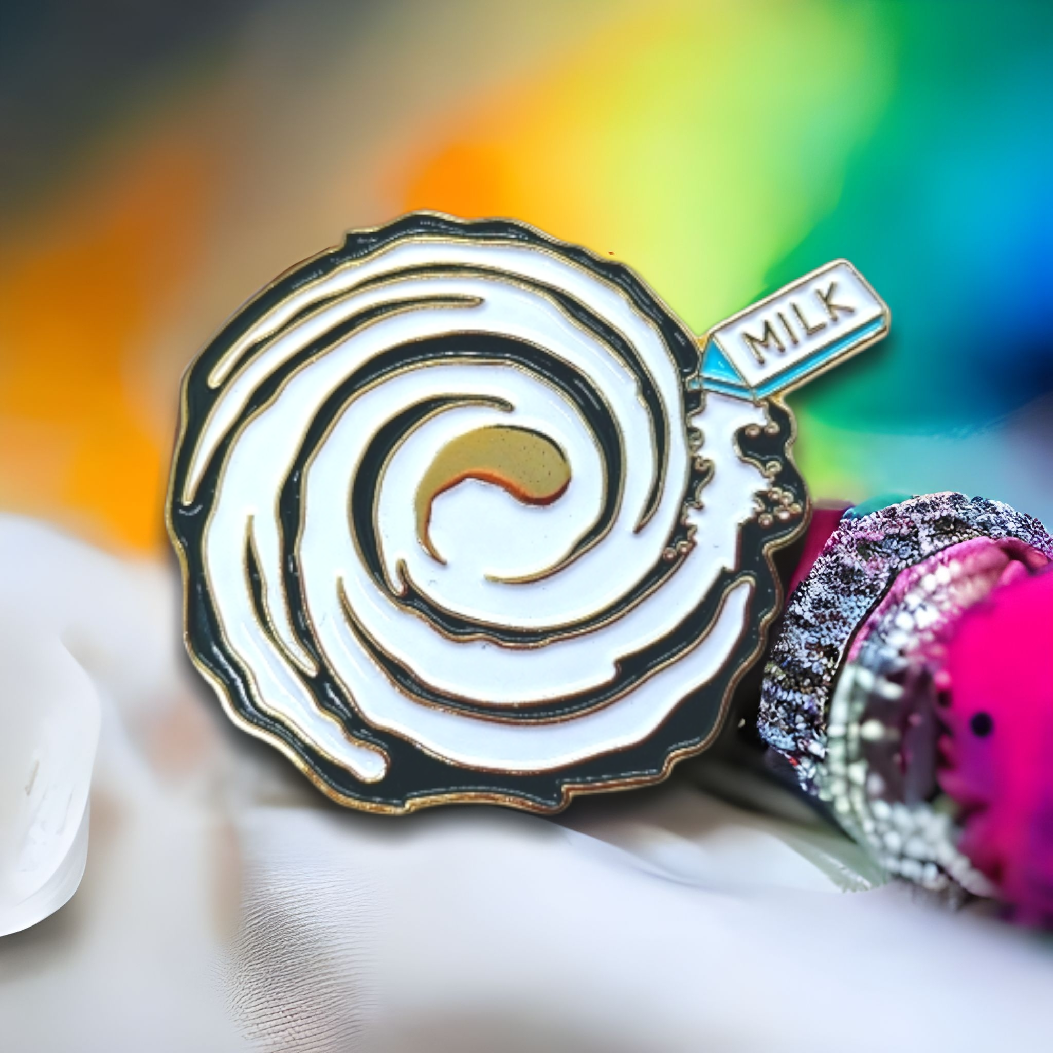 PINtelligentsia - Wholesale Lapel Pin/Button - Milky Way Enamel Pin - "Whole Milk-y Way" Funny Pun Pin!6