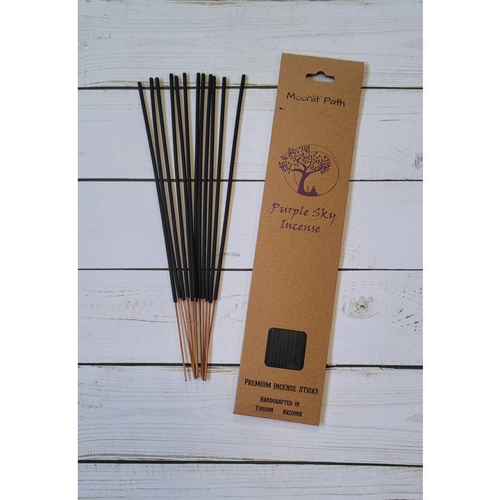 Purple Sky Incense - Vente Encens - Sentier au Clair de Lune ~ Bâtonnets d'Encens Naturels ~ 12 Bâtonnets