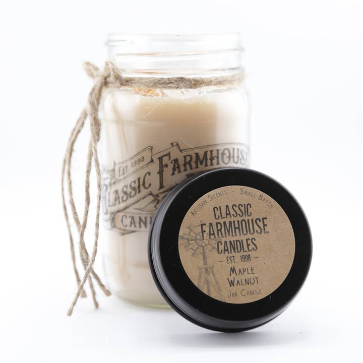 Maple Walnut - Vela en tarro (14 oz) para venta al por mayor de Classic Farmhouse Candles
