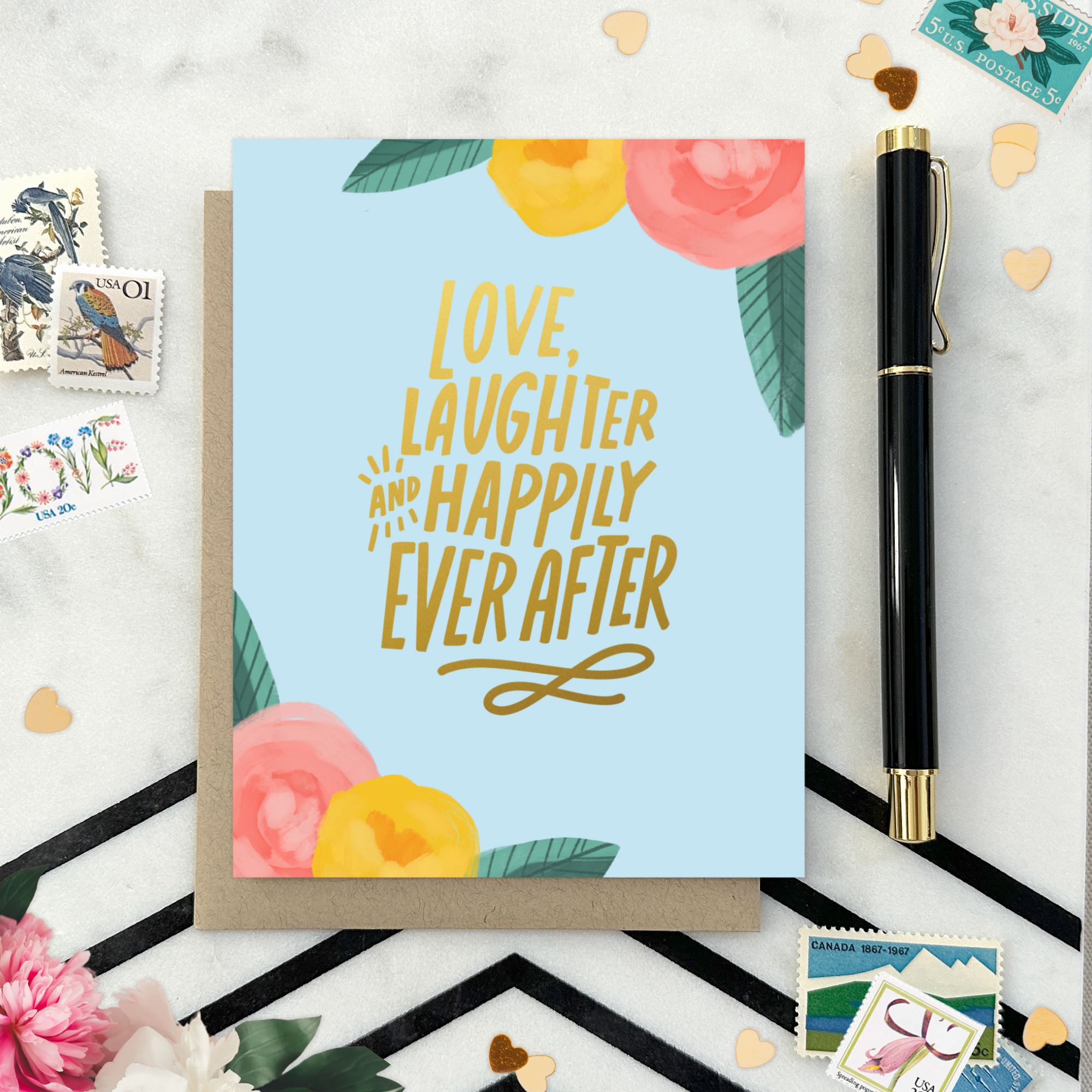 Barone and Co. – wholesale Bröllopskort – Kärlek Skratt Lyckligt Bröllopskort1