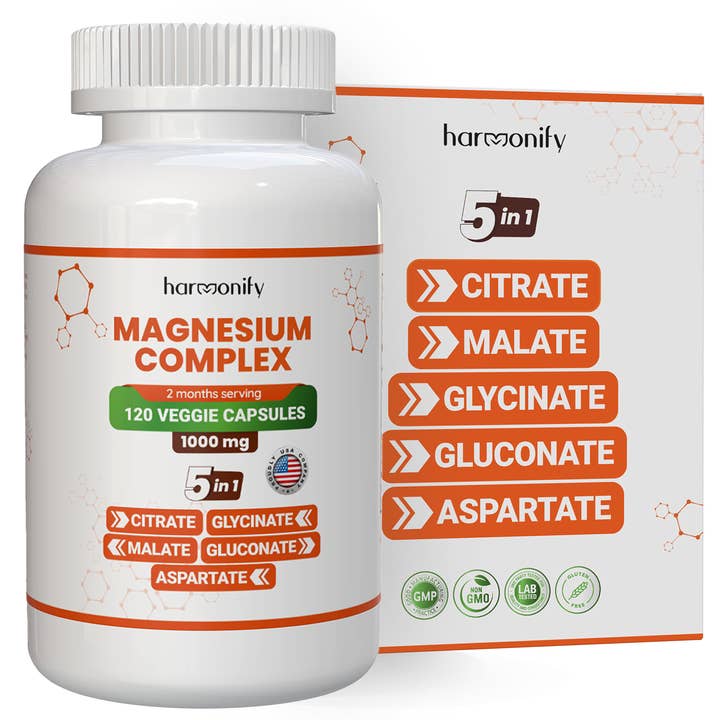 HARMONIFY Magnesium 5 in 1 Complex, 1000 mg, Glycinate, etc for wholesale by HARMONIFY