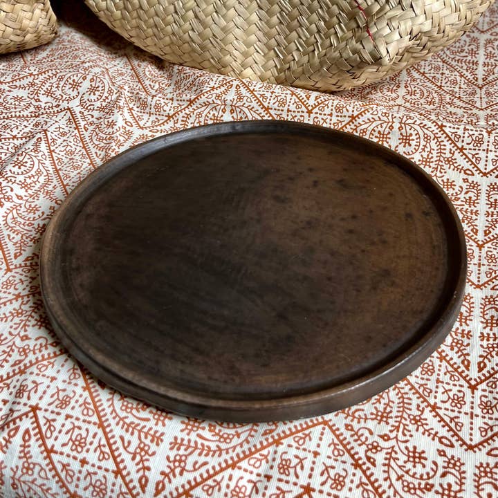 Taller Coatlicue - Elements Stain Charger Plate - Cave Mud C for wholesale by Yalala