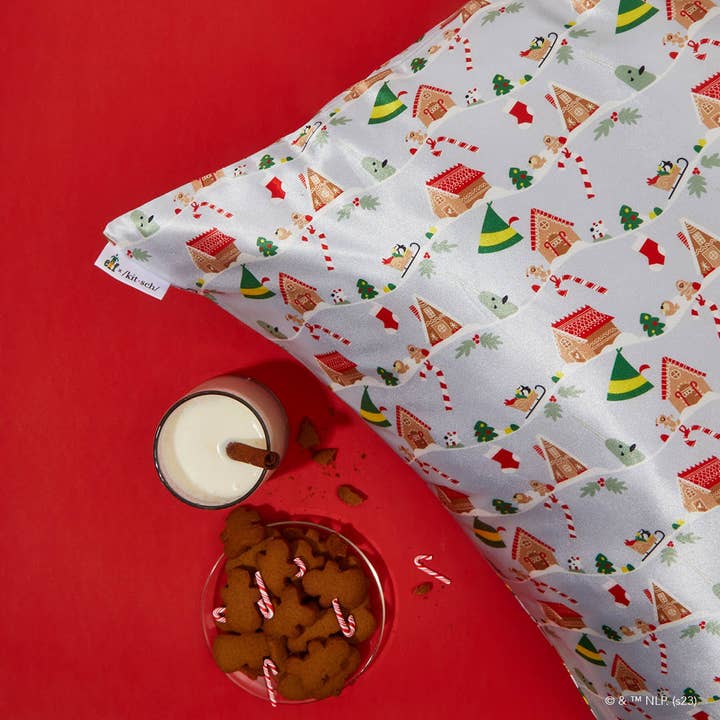 KITSCH - Wholesale Bedding Pillowcase/Sham - elf x kitsch King Satin Pillowcase - Periwinkle Christmas