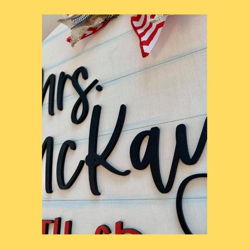 Denton Cove - Wholesale DIY Craft Kit - Personalized Teacher Loose-Leaf Paper Sign DIY Craft Kit1