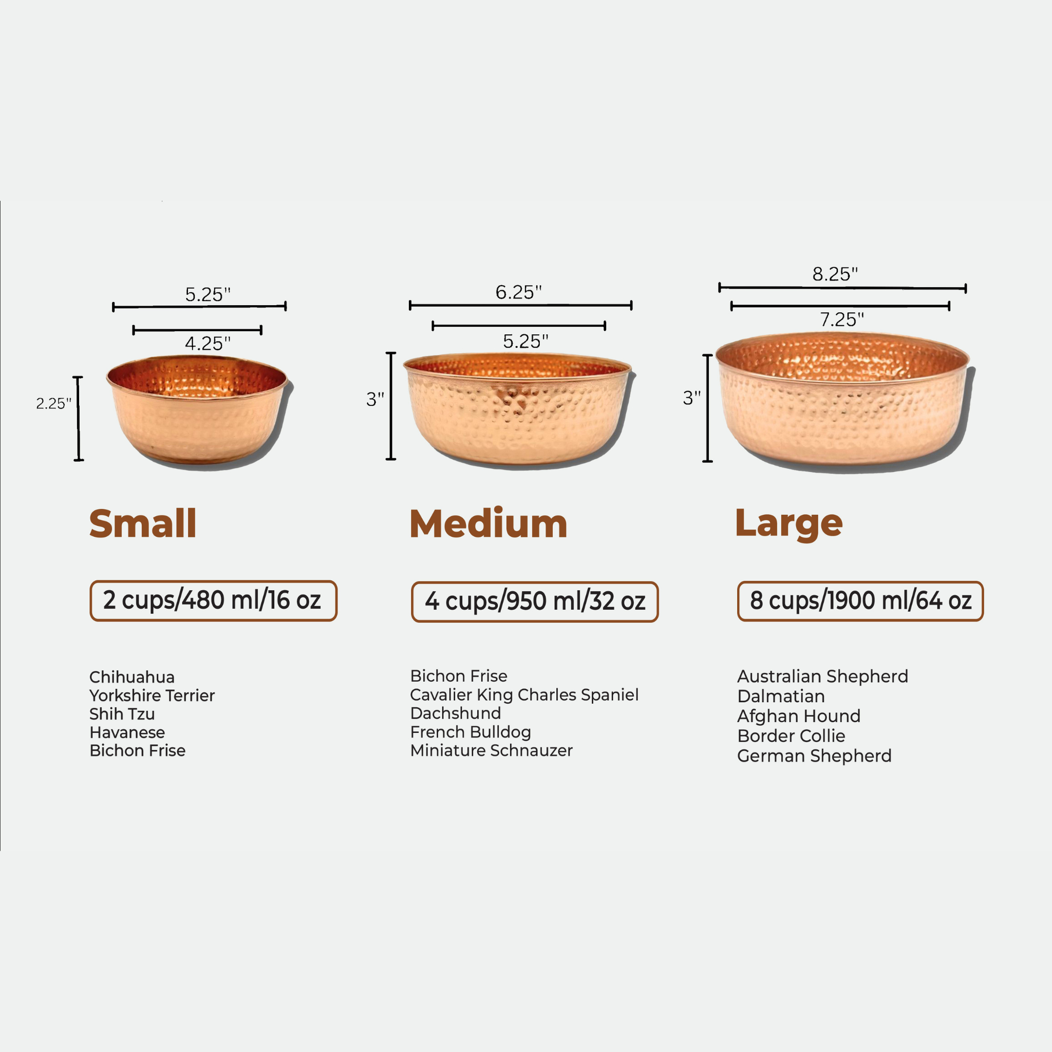 EMBERS ELEMENTS - Wholesale Pet Bowl - Cat/Dog - AURORA – Handcrafted, Hand Hammered Pure Copper Pet Bowls6