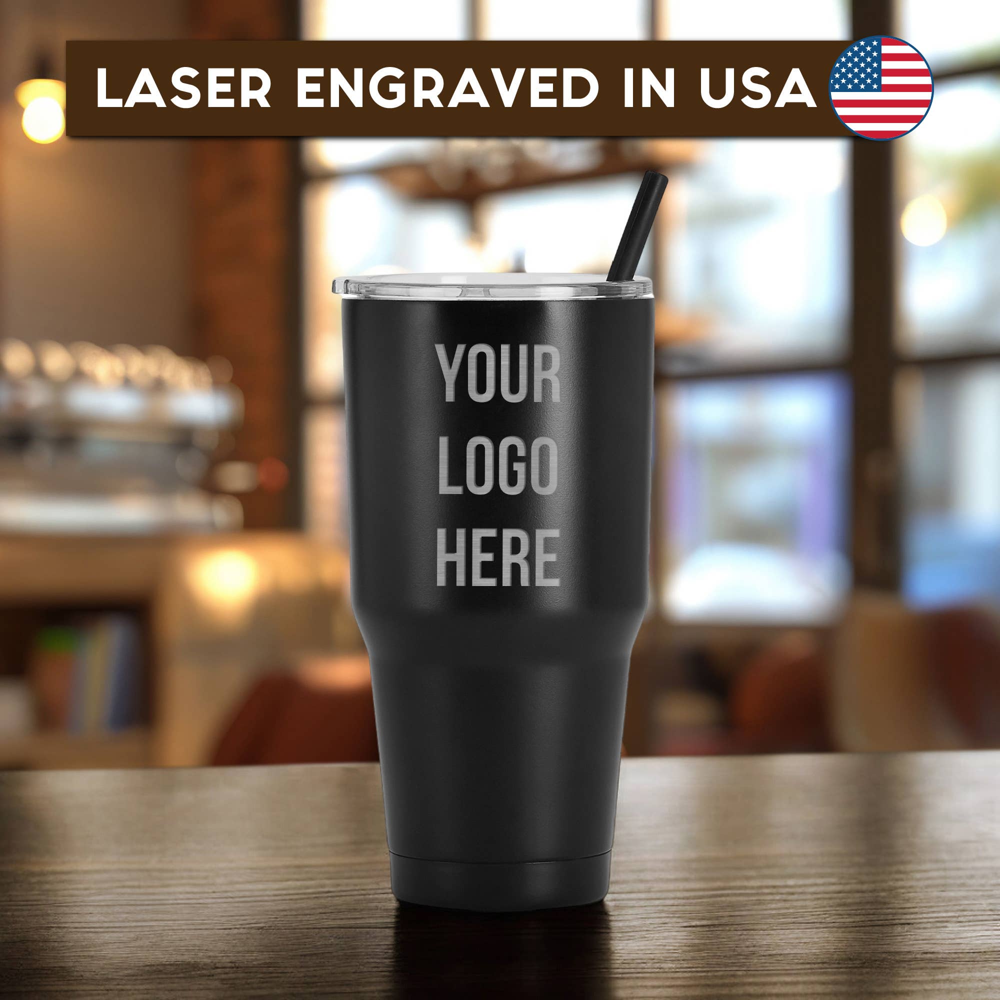 Engrave My Memories - Wholesale Insulated Mug/Tumbler - Custom Engraved Logo Regular Tumbler Personalized Bulk 30oz0