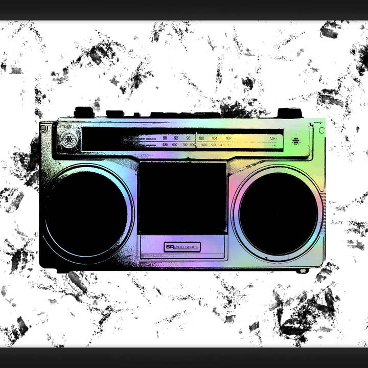 Colofull Radio 18'' x 20'' Framed Wall Art for wholesale by PTM Images