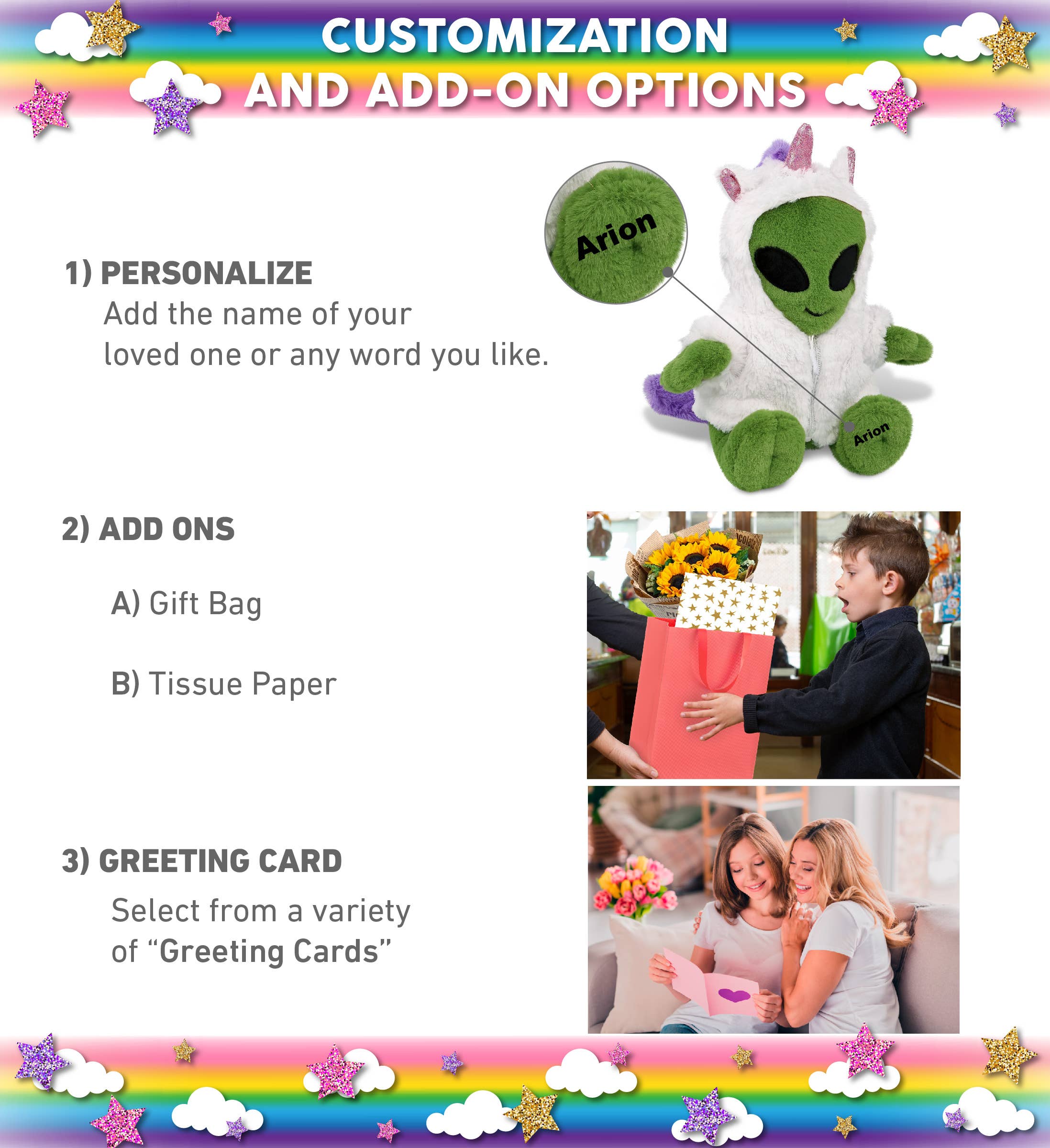 Cota Global – Großhandel Kuschel-/Plüschtier – Kind & Baby – Plüsch-Einhorn - Superweiches Plüsch - Alien 11"1