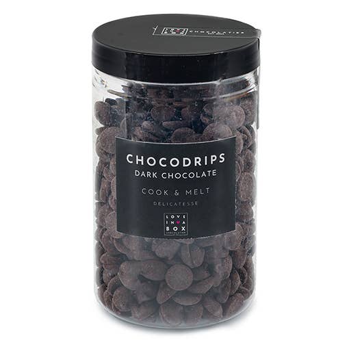 Love in a Box Chocolatier - Wholesale Chocolate - Chocolate Drips Dark - Cook & Melt Dark Chocolate 1