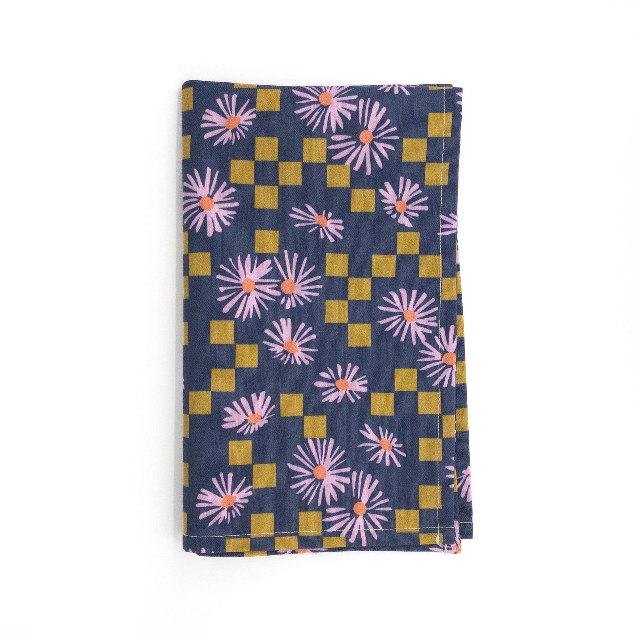 Tracy Schifeling Art - Wholesale Tea Towel - Navy Modern Floral Tea Towel | Made in the USA3