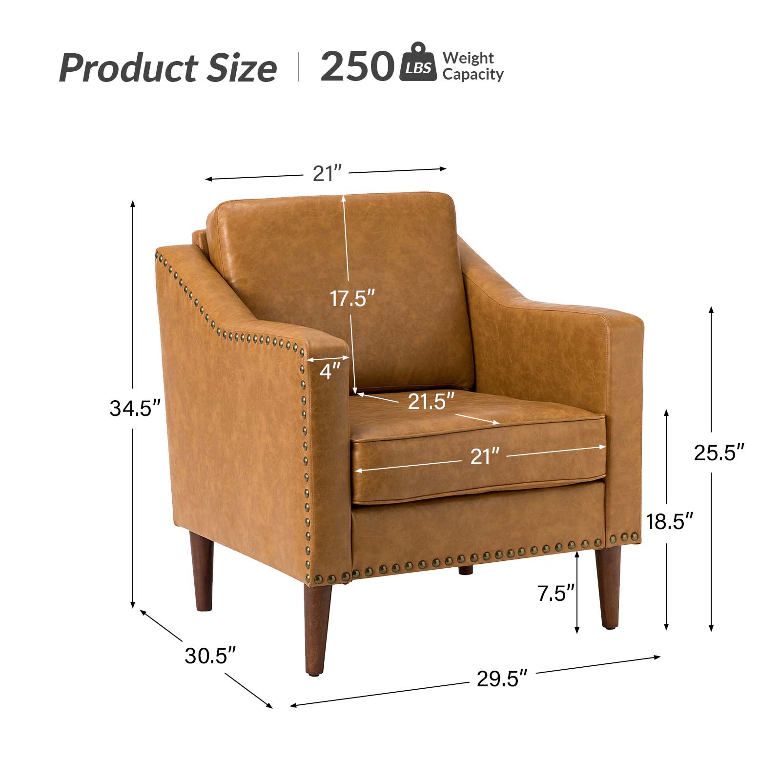 Karat Home - Wholesale Chair - Bonita Vegan Leather Armchair5