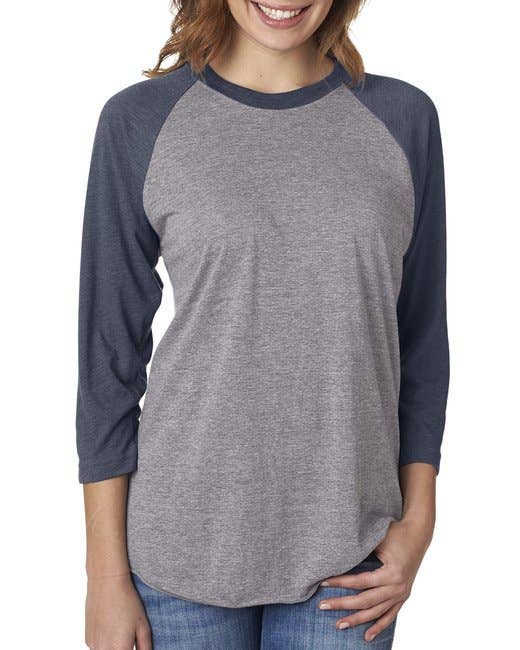 Total Apparel - Wholesale T-Shirt - Women's - Next Level 6051 - Unisex Triblend 3/4-Sleeve Raglan30
