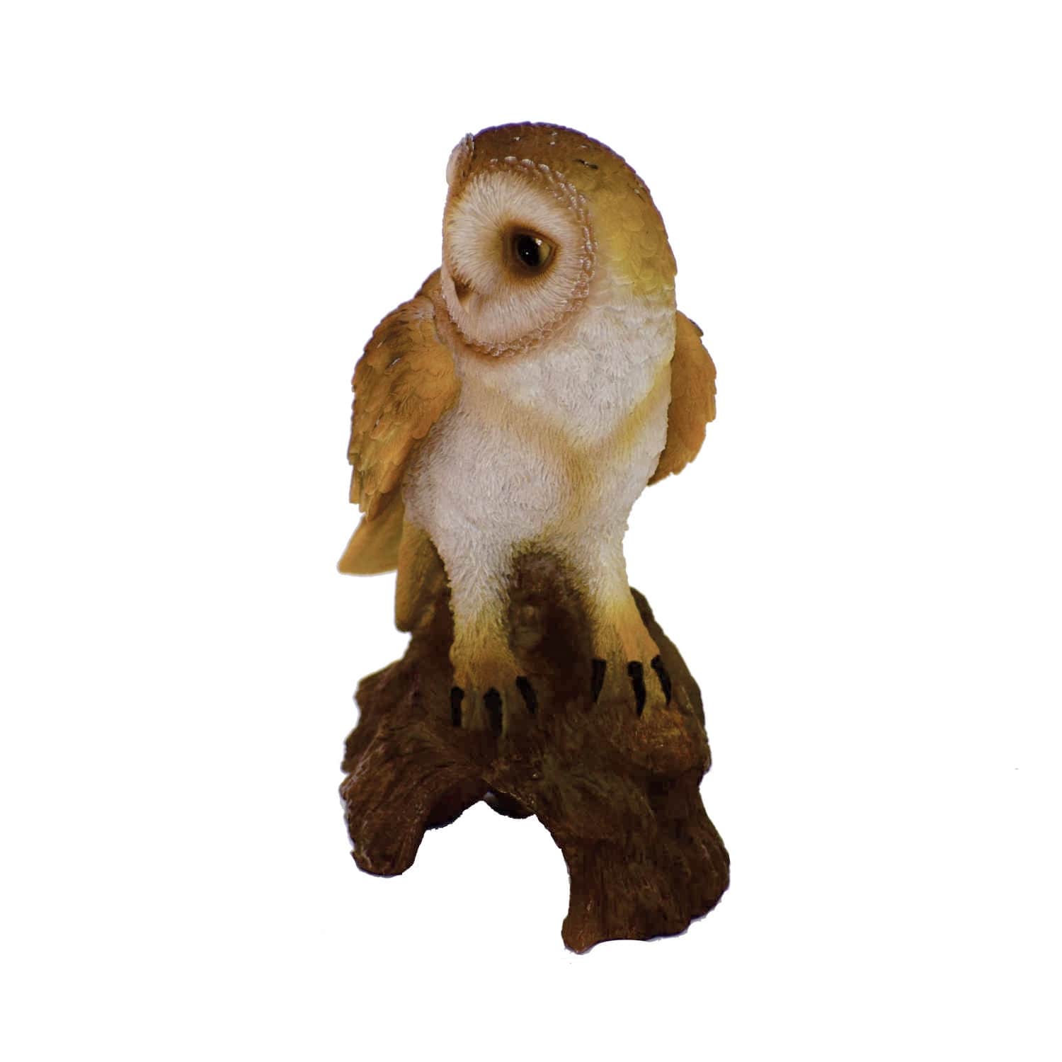 Hi-Line Gift Ltd. - Wholesale Decorative Figurine - Small Barn Owl On Stump2