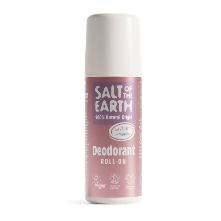 Lavender & Vanilla Natural Roll-On Deodorant 75ML for wholesale by Salt of the Earth