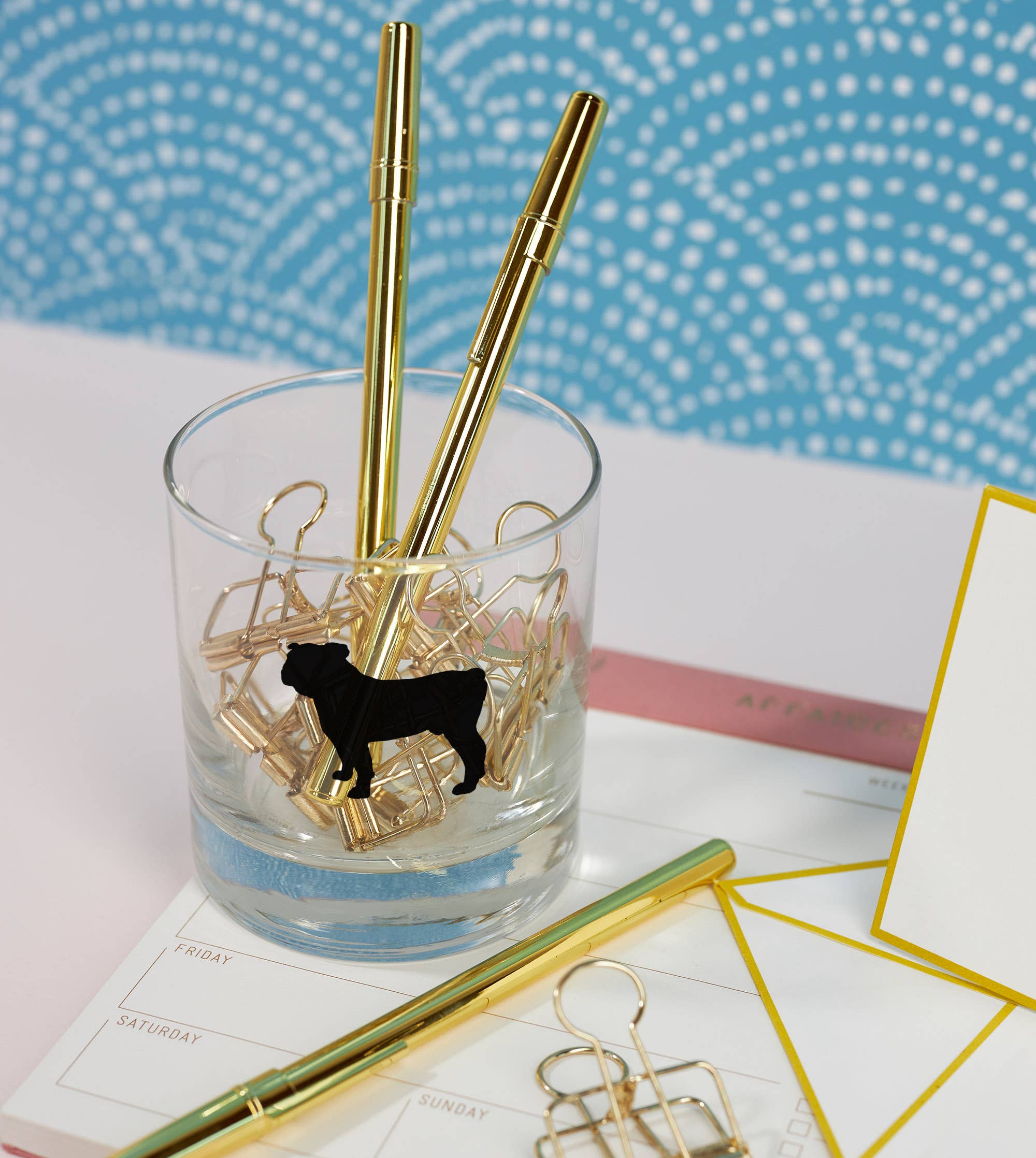 Scripted Fragrance - Wholesale Jar/Filled Candle - Bulldog Dog Soy Candle in Drinking Glass Two-In-One Gift2