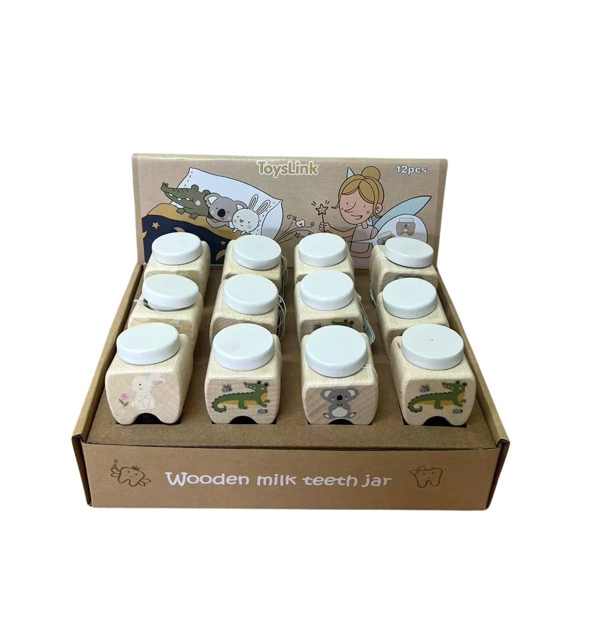 ToysLink - Vente Boîte pour la petite souris – enfant - Boîte à dents de lait en bois - Koala, Lapin et Crocodile1