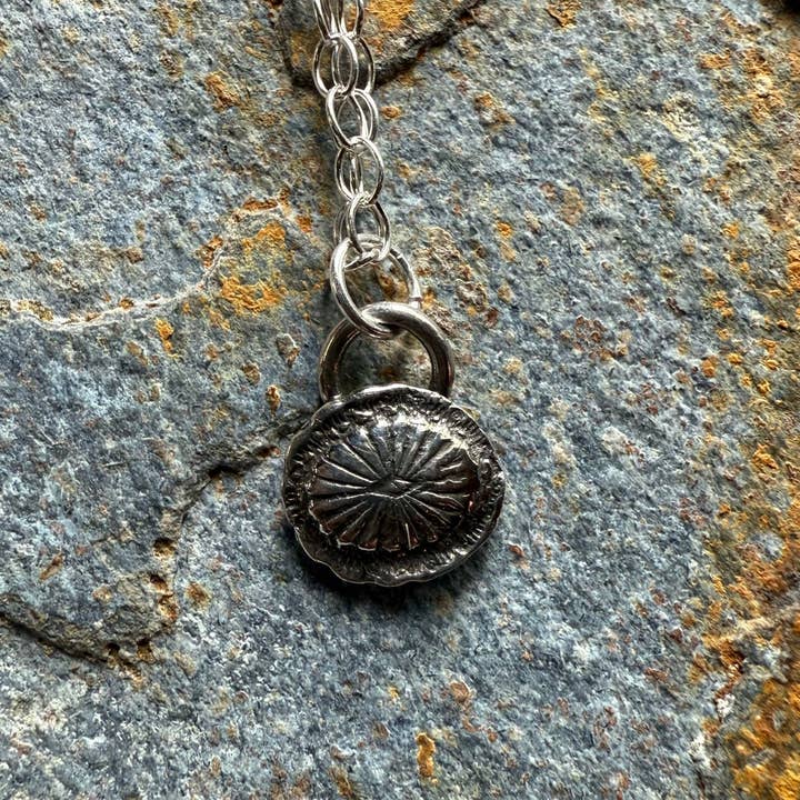 Silver Small Western Concho Pendant for wholesale by Wild Mountain Silver
