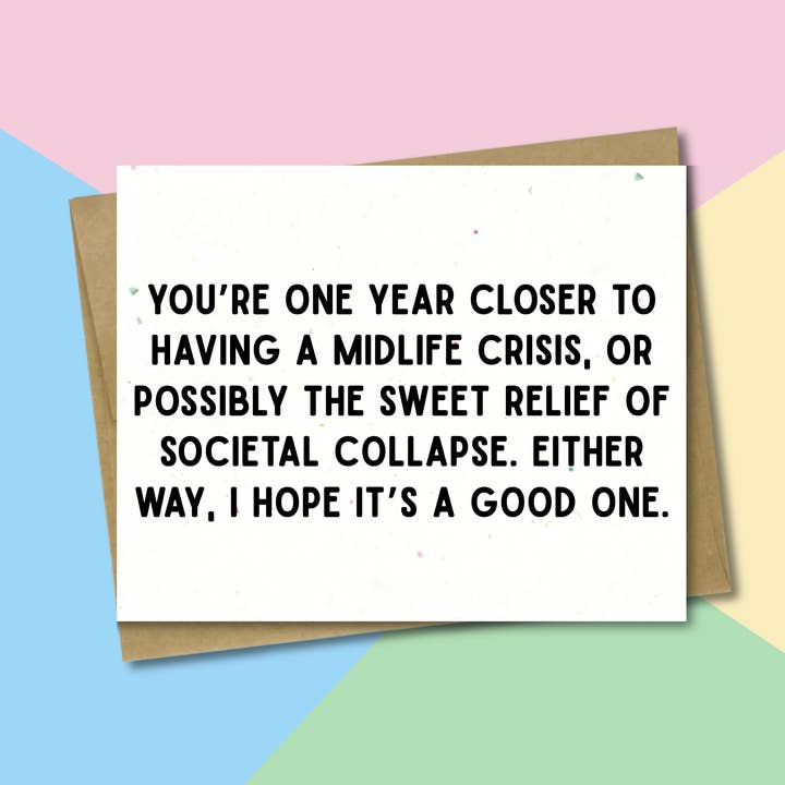 Birthday - Midlife Crisis for wholesale by Bitter Ink Studio