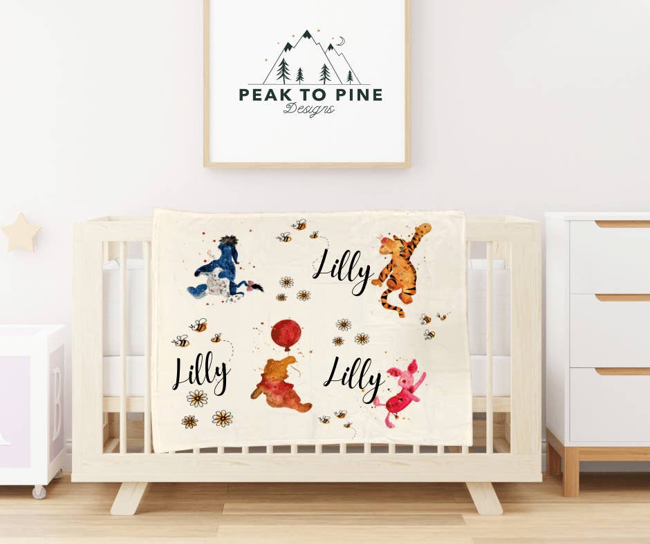 Peak To Pine Designs - Wholesale Bedding Blanket - Kids & Baby - Vintage Grove Paintings Blanket