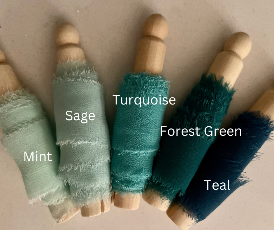 Olive Lane - Venta al por mayor Cintas - Envoltorio de regalos - Rollo de 10 m de cinta de gasa con borde crudo disponible en más de 30 colores3