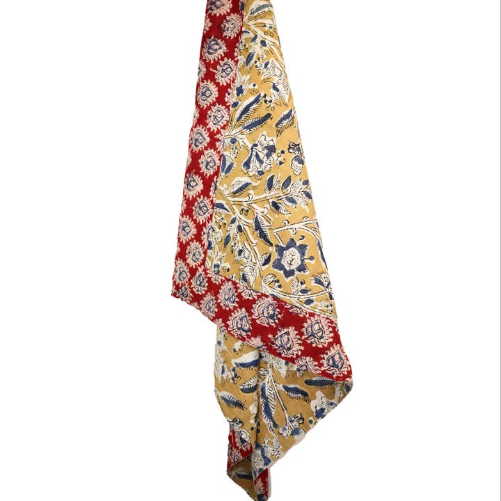 White Lotus Fashions - Wholesale Bandana - Women's - Golden Garden - Appliqué Border Bandana (KK1485)
