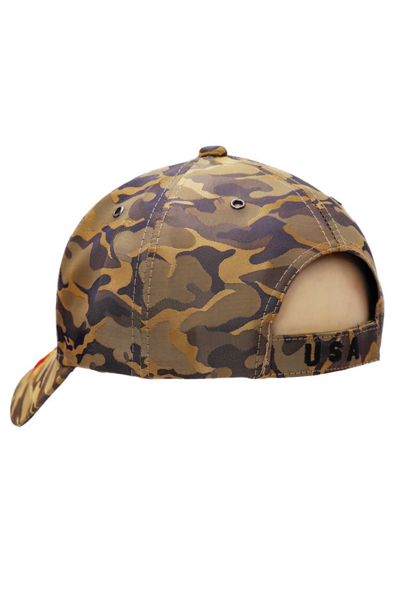 Cap Zone - Wholesale Baseball Cap - Unisex - American Flag Bald Eagle Nylon Camo Baseball Cap6
