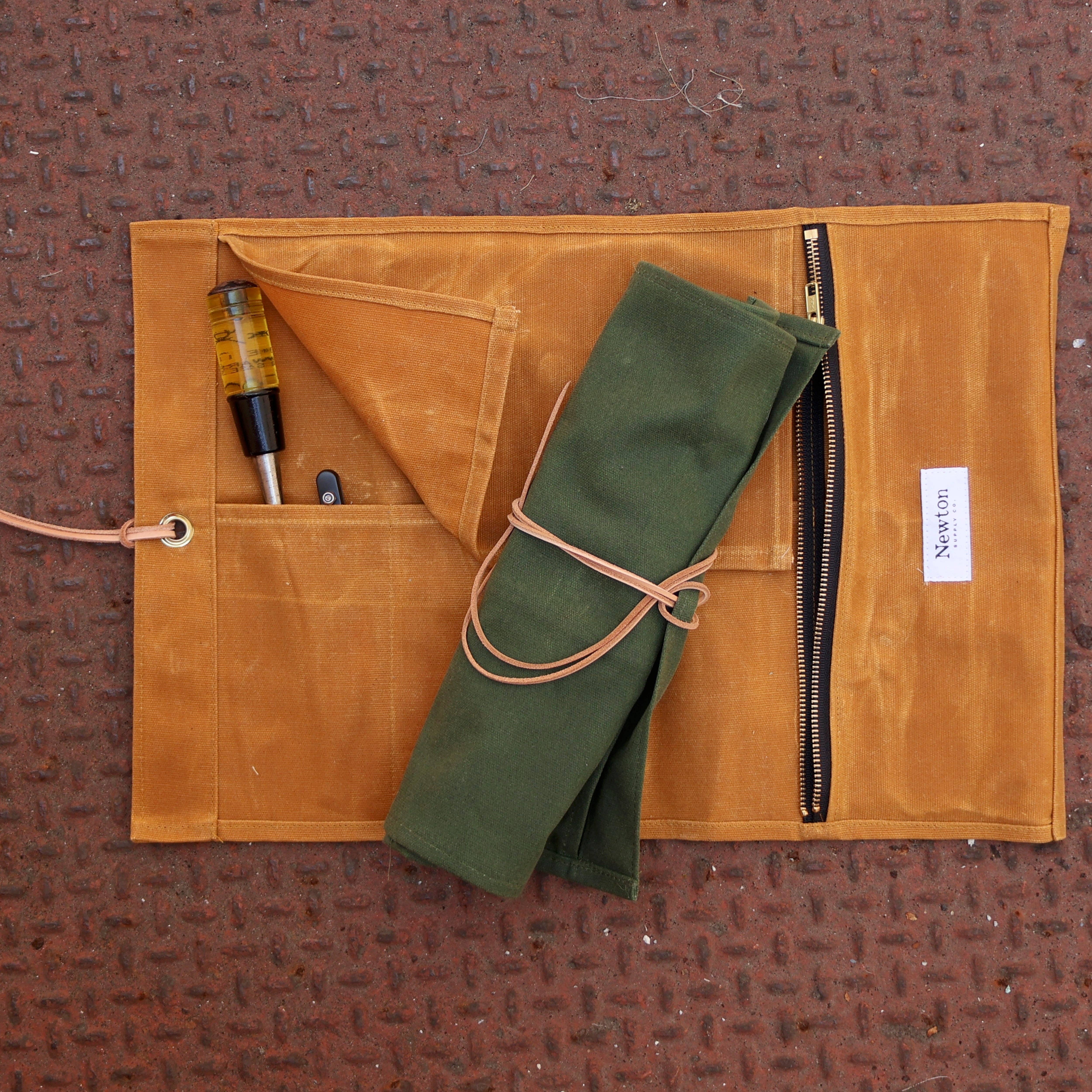 Newton Supply Co - Wholesale Luggage - waxed canvas tool roll3