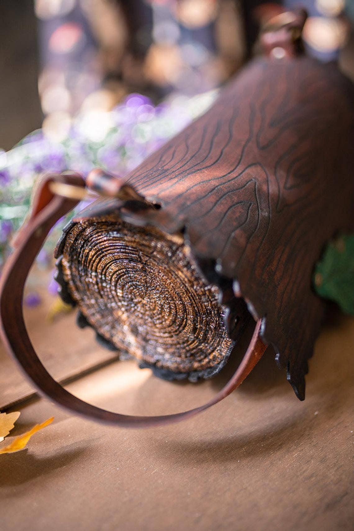 Costurero Real - Wholesale Shoulder Bag - Women's - Log and Leaf bag wood and leather nature witch shoulder bag3