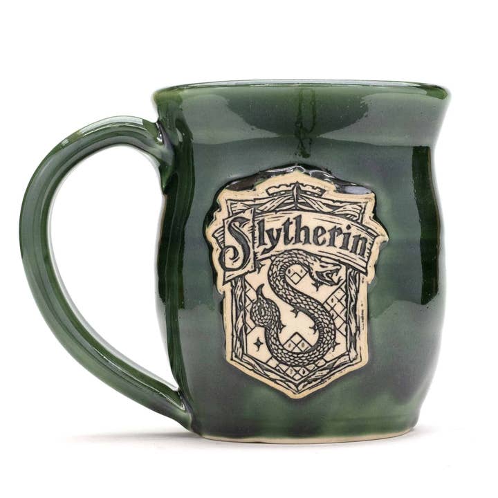 Slytherin 20oz Handmade Ceramic Mug for wholesale by Pawley Studios Ceramics