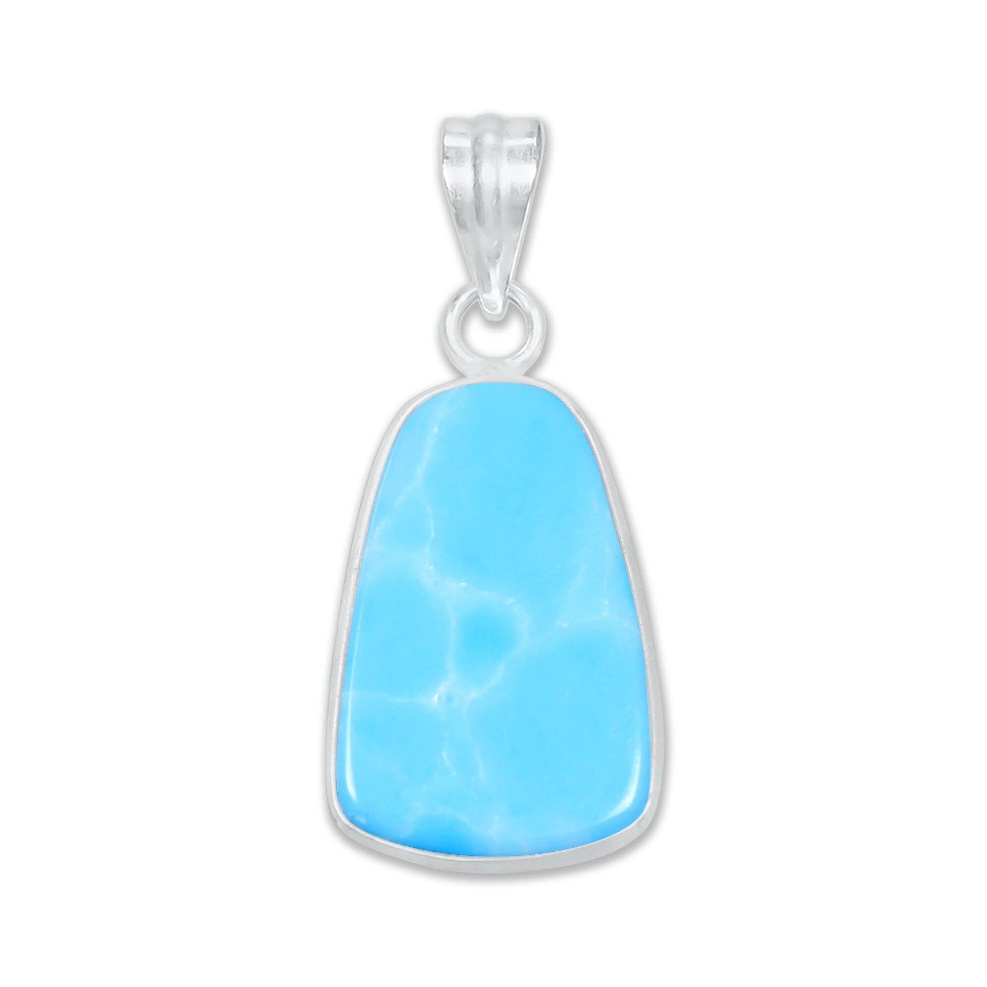 Handmade Jewels - Wholesale Individual Charm/Pendant - Larimar (Created) Minimalist Pendants -  Handmade, Silver-Plated Brass, Wholesale Fashion Jewelry9