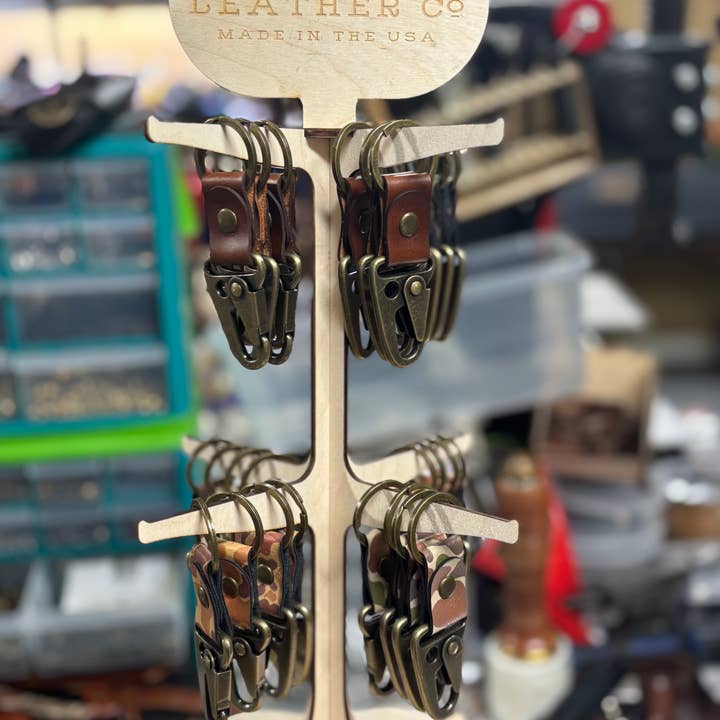 Golden Leather Co. - Wholesale Keychain - Men's - Leather/Camo Clip Keychain2