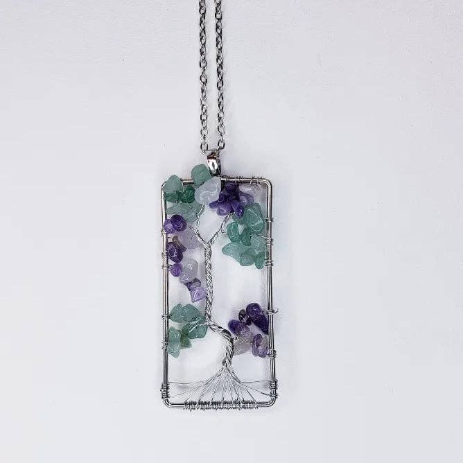 Tree of Life halsketting met kwarts hanger voor wholesale door Pretty Pickie