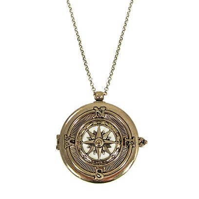 TheTizana - Vendita all'ingrosso Collana con ciondolo/pendaglio - Collana con ciondolo bussola e lente d’ingrandimento 6x con chiusura magnetica scorrevole