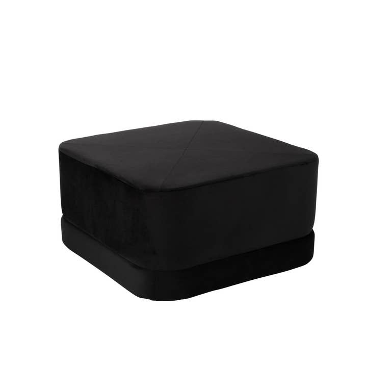 Square Pouf Stool (Black) for wholesale by BOHORIA