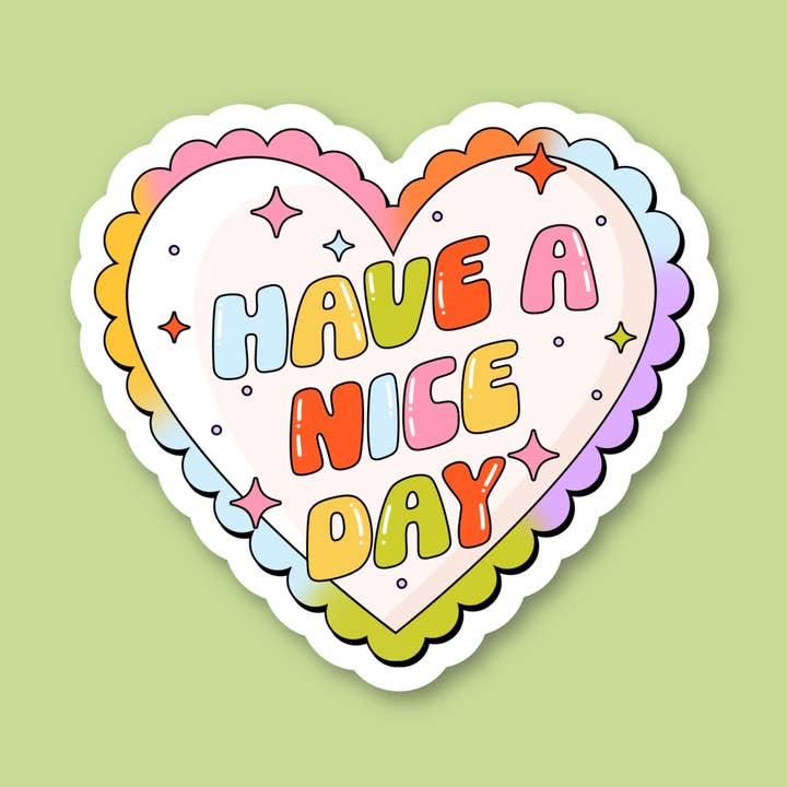 Have a nice day sticker for wholesale by Sage and Virgo