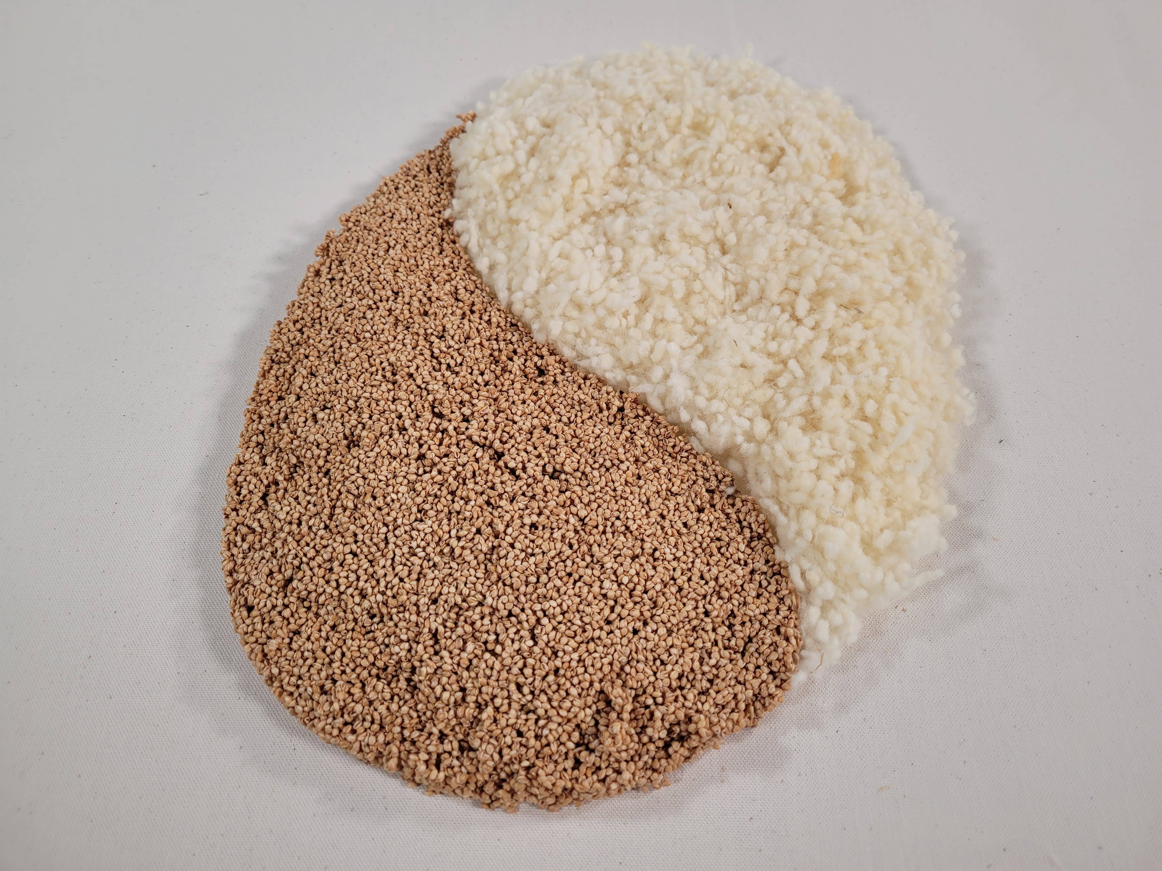 Speltex KG – wholesale Sängkläder kudde – Kombination kudde hirs skiffer ull bollar två fyllningskamrar2